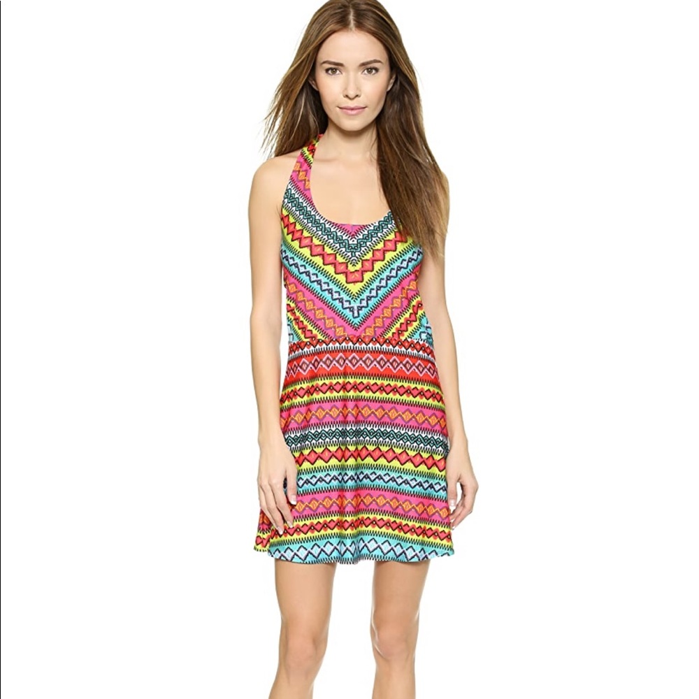 NANETTE LEPORE Colorful Swim Dress Coverup Large